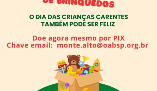 OAB e parceiros promovem campanha de arrecadação de brinquedos