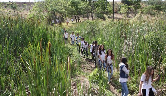 Projeto de preservação de nascentes leva alunos para o Bairro São Miguel