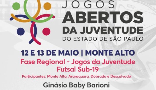 Futsal Sub-19: Monte Alto sedia fase regional do 38º Jogos Abertos da Juventude