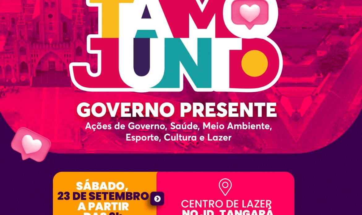 Centro de Lazer recebe #TamoJunto no sábado, 23