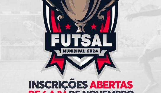 Inscrições abertas para o Municipal de Futsal 2024